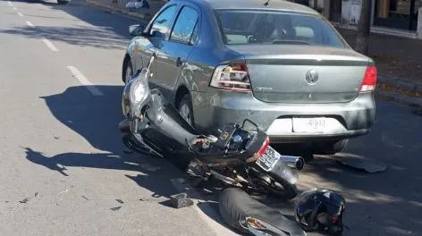 Un motociclista herido fue el saldo de un accidente en avenida España al 500 
