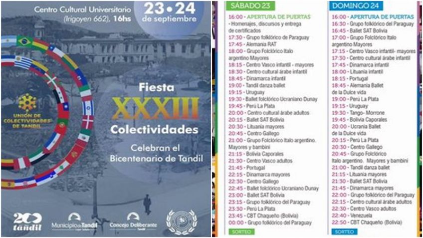 El próximo fin de semana se realizará la XXXIII Fiesta de las Colectividades