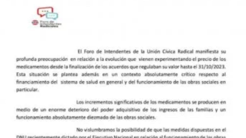 Intendentes radicales le declaran la guerra a la suba de precios de los medicamentos