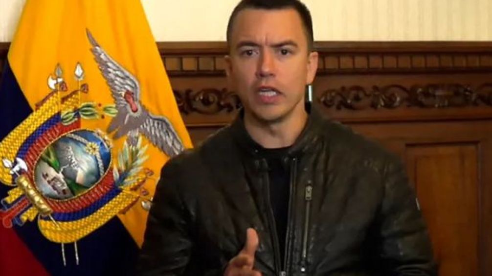 "Estamos en guerra y no cederé", advirtió el presidente de Ecuador