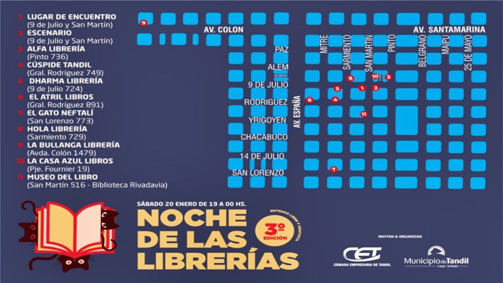 Este sábado se realizará la tercera edición de "La Noche de las Librerías"