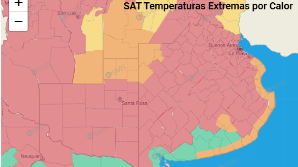 Alerta por altas temperaturas en gran parte de la Provincia de Buenos Aires